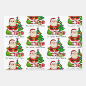 サンタクロースからキッズ名まで3 Cute ラッピングペーパーシート (正面3)