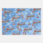 サンタクロースからキッドの名前を追加クリスマス3 ラッピングペーパーシート (正面2)