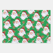 サンタクロースからキッドの名前を追加クリスマス3 ラッピングペーパーシート (正面)
