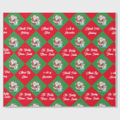サンタクロースからクリスマスのパーソナライズ名 ラッピングペーパー (フラット)