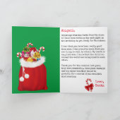 サンタクロースからクリスマスの個人的なカスタムKid シーズンカード (内部)