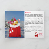 サンタクロースからクリスマスの個人的なカスタムKid シーズンカード (内部)