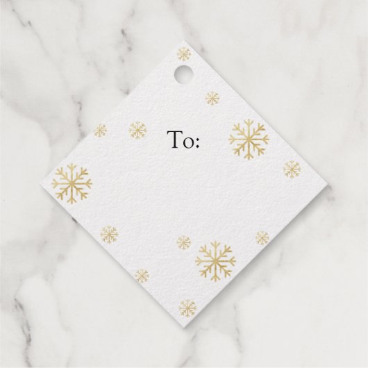 サンタクロースからクリスマスプレゼント雪片プレゼント フェイバータグ (裏面)