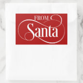 サンタクロースからクリスマスホリデーステッカー 長方形シール (バッグ)