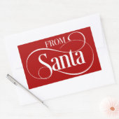 サンタクロースからクリスマスホリデーステッカー 長方形シール (封筒)