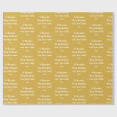 サンタクロースからメリークリスマスの愛を金ゴールド ラッピングペーパー (フラット)