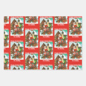 サンタクロースから子供の名前を追加3 ラッピングペーパーシート (正面)