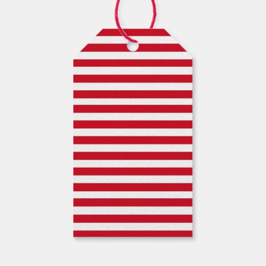 サンタクロースから戻るメリークリスマスストライプの ギフトタグ (裏面)
