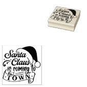 サンタクロースから町のクリスマスゴムのスタンプ ラバースタンプ (押印)