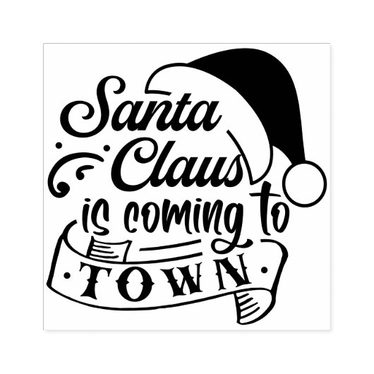 サンタクロースから町のクリスマスゴムのスタンプ ラバースタンプ (インプリント)