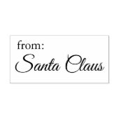 「サンタクロースから」贈り物ラベル用ゴム印 ラバースタンプ (インプリント)