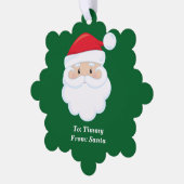 サンタクロースかわいいカスタムクリスマスギフトから オーナメントカード (左)