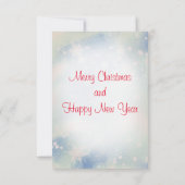 サンタクロースかわいいクリスマスウォーターカラー サンキューカード (裏面)