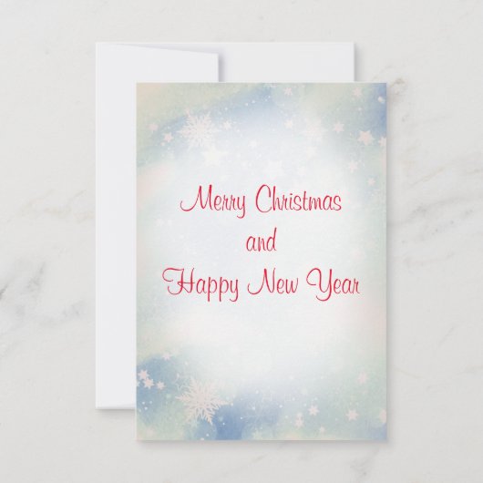 サンタクロースかわいいクリスマスウォーターカラー サンキューカード (裏面)