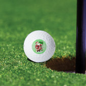 サンタクロースかわいい動物たちがクリスマスを楽しむ ゴルフボール