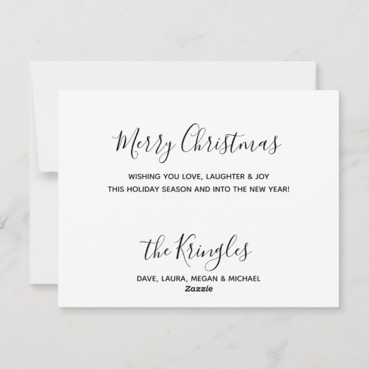 サンタクロースかわいい子犬ブラックラブラドールクリスマス シーズンカード (裏面)