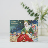 サンタクロースがそりに乗って ポストカード (スタンド正面)