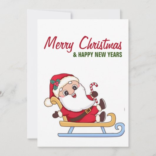 サンタクロースがそりに シーズンカード (正面)
