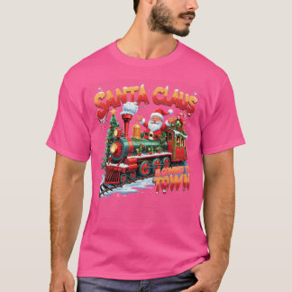 サンタクロースがやってくる クリスマスの雨 おもしろい Tシャツ