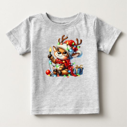 サンタクロースがやってくる ベビーTシャツ (正面)