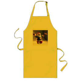 サンタクロースがアメリカ国旗を基調にした衣装を着て ロングエプロン