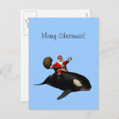 サンタクロースがオルカに乗り込む シーズンポストカード (正面/裏面)
