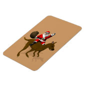 サンタクロースがカンガルーに乗る マグネット (左側)