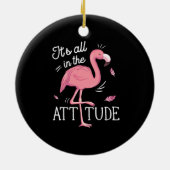 サンタクロースがキリンのクリスマス子供への少年たち セラミックオーナメント (裏面)