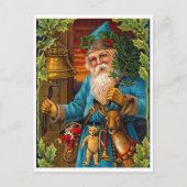 サンタクロースがクリスマスにおもちゃを持って来る，ヴィンテージ ポストカード (正面)