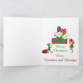 サンタクロースがクリスマスを孫に変える カード (内部)
