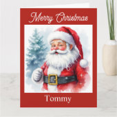 サンタクロースがクリスマスを孫に変える カード (正面)
