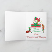 サンタクロースがクリスマスを孫に変える カード (内部)