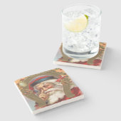 サンタクロースがクリスマスを知る ストーンコースター (横)