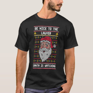 サンタクロースがクリスマスを見ている弁護士に親切にする Tシャツ