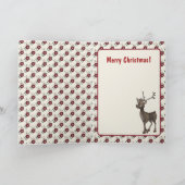 サンタクロースがクリスマスカードに遅れる シーズンカード (内部)