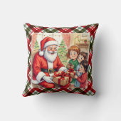 サンタクロースがクリスマス応援を広く クッション (裏面)