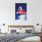 サンタクロースがコルニースから飛び降りた キャンバスプリント (インサイチュ (寝室))
