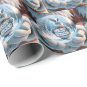 サンタクロースがスノードームを持っている ラッピングペーパー (ロールコーナー)