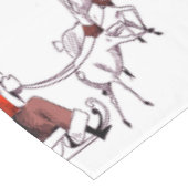 サンタクロースがトナカイに乗るクリスマス テーブルクロス (アングル)