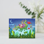 サンタクロースがトナカイをドラゴンに変えた シーズンポストカード (スタンド正面)