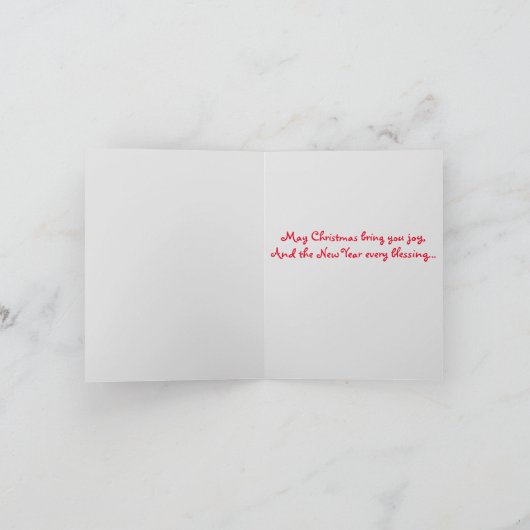 サンタクロースがバイクヴィンテージクリスマスカードに シーズンカード (内部)