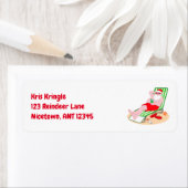 サンタクロースがビーチ ラベル (インサイチュ)