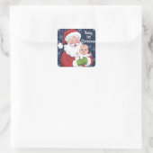 サンタクロースがベビー1stクリスマスを開催 スクエアシール (バッグ)