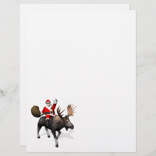 サンタクロースがムースに乗り込む (正面/裏面)