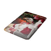 サンタクロースがリストバスマットをチェック バスマット (アングル)