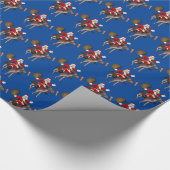 サンタクロースがロバに乗る ラッピングペーパー (角)