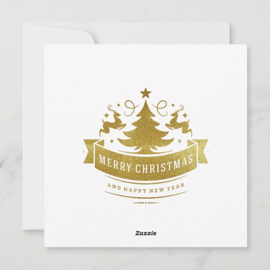 サンタクロースが列車の中でプレゼントとクリスマスツリーを シーズンカード (裏面)