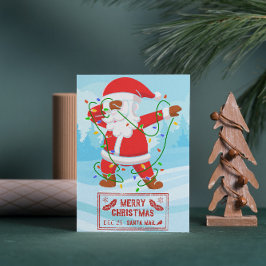 サンタクロースが困ったおもしろいクリスマスはがき シーズンポストカード