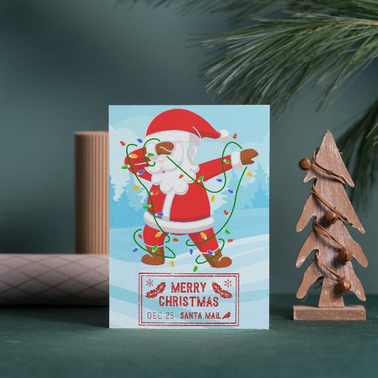 サンタクロースが困ったおもしろいクリスマスはがき シーズンポストカード