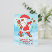 サンタクロースが困ったおもしろいクリスマスはがき シーズンポストカード (スタンド正面)